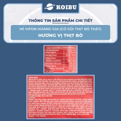 VIFON - Mì Hoàng Gia hương vị Thịt Bò (có gói thịt bò thật), Mì thịt bò ăn liền Vifon Hoàng Gia - 130g/gói - 00214