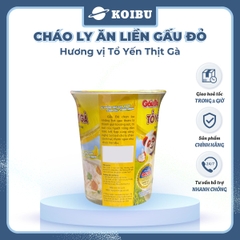 ASIAFOODS - Cháo ly tổ yến Gấu Đỏ hương vị thịt gà, Cháo tổ yến thịt gà Gấu Đỏ ly, Cháo yến Gấu Đỏ - 50g/ly - 00475