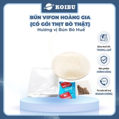 VIFON - Bún Hoàng Gia hương vị Bún Bò Huế (có thịt thật) - Bún Bò Huế ăn liền, Bún Bò Huế Hoàng Gia - 120g/gói - 00147