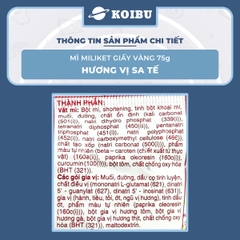 COLUSA - Mì Miliket giấy vàng gói 75g hương vị Sa tế, Mì giấy Miliket sate, Mì gói giấy vàng sa tế Miliket - 75g/gói - 00091