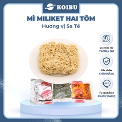 COLUSA - Mì giấy Miliket Hai Tôm gói vị Sa tế, Mì tôm hiệu Hai Tôm Miliket hiệu 2 Tôm Colusa ăn liền - 70g/gói - 00096