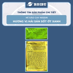 NISSIN - Mì xào cay Nissin hương vị Hải sản sốt ớt xanh, Mì xào hải sản sốt ớt xanh Nissin ăn liền - 72g/gói - 00092