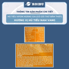 VIFON - Hủ tiếu Hoàng Gia hương vị Hủ tiếu nam vang (có thịt thật), Hủ tiếu nam vang Vifon Hoàng Gia - 120g/gói - 00167