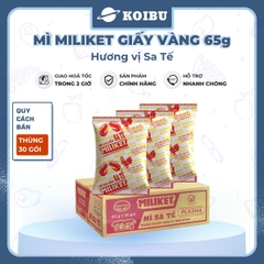 COLUSA - Mì Miliket giấy vàng gói 65g hương vị Sa tế, Mì sa tế gói giấy vàng Miliket, Mì giấy Miliket - 65g/gói - 00843