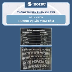 VIFON - Mì ly Vifon hương vị Lẩu Thái Tôm - Mì lẩu Thái Tôm ly ăn liền, Mì Vifon ly vị lẩu Thái Tôm - 60g/ly - 00232