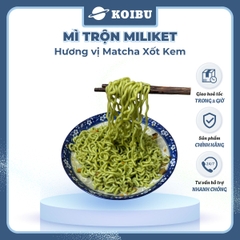 COLUSA - Mì trộn Miliket Matcha xốt kem, Mì gói Miliket trộn Matcha sốt kem, Mì trộn Colusa Trà xanh - 117g/gói - 00080