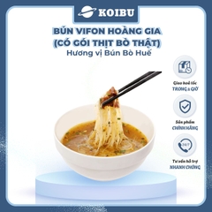 VIFON - Bún Hoàng Gia hương vị Bún Bò Huế (có thịt thật) - Bún Bò Huế ăn liền, Bún Bò Huế Hoàng Gia - 120g/gói - 00147
