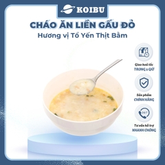 ASIAFOODS - Cháo ăn liền Gấu đỏ hương vị Tổ yến thịt bằm, Cháo tổ yến Gấu đỏ thịt bằm, Cháo yến Gấu Đỏ - 50g/gói - 00341
