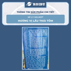 COLUSA - Mì ly Miliket hương vị Lẩu Thái Tôm, Mì Miliket ly Lẩu Thái Tôm, Mì lẩu thái tôm ly Miliket - 65g/ly - 00079