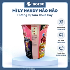ACECOOK - Mì ly Handy Hảo Hảo hương vị Tôm chua cay, Mì ly Hảo Hảo tôm chua cay, Mì tôm chua cay ăn liền - 67g/ly - 00017