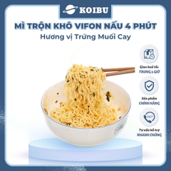 VIFON – Mì Vifon nấu 4 phút hương vị trứng muối cay - Mì gói Vifon, Mì nấu Vifon, Mì trộn, mì trộn vị trứng muối, Mì trứng muối cay trộn Vifon, Mì trộn nấu 4 phút trứng muối cay, Mì Vifon trộn trứng muối cay - 105g/gói - 00220
