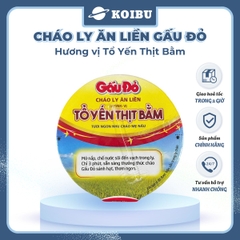 ASIAFOODS - Cháo ly tổ yến Gấu Đỏ hương vị thịt bằm, Cháo tổ yến thịt bằm Gấu Đỏ ly, Cháo yến Gấu Đỏ - 50g/ly - 00445