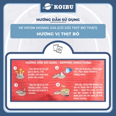 VIFON - Mì Hoàng Gia hương vị Thịt Bò (có gói thịt bò thật), Mì thịt bò ăn liền Vifon Hoàng Gia - 130g/gói - 00214