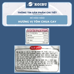 ACECOOK - Mì Hảo Hảo hương vị Tôm chua cay - Mì ăn liền Hảo Hảo tôm chua cay - 75g/gói - 00005