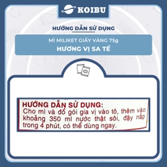 COLUSA - Mì Miliket giấy vàng gói 75g hương vị Sa tế, Mì giấy Miliket sate, Mì gói giấy vàng sa tế Miliket - 75g/gói - 00091