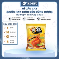 ASIAFOODS - Mì Gấu Cay hương vị Tôm cay chua, Mì Gấu Cay tôm chua cay, Mì Gấu Đỏ tôm chua cay sợi dẹt - 82g/gói - 00847