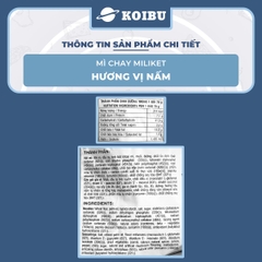COLUSA - Mì chay Miliket gói vị Nấm, Mì chay nấm Miliket, Mì Miliket chay hương vị nấm, Mì giấy Miliket - 70g/gói - 00094