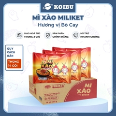 COLUSA - Mì xào Miliket hương vị Bò cay, Miliket Mì xào ăn liền Miliket, Mì trộn Bò cay Miliket