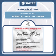 COLUSA - Mì trộn Miliket hương vị Chua cay chanh, Mì trộn chua cay chanh Miliket, Mì Miliket trộn - 117g/gói - 00551
