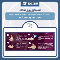 VIFON - Phở Thịt bò Hoàng Gia (có gói thịt bò thật), Phở Hoàng Gia Thịt bò, Phở bò Vifon Hoàng Gia - 120g/gói - 00176