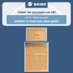 COLUSA - Mì tô trộn Miliket hương vị Phô mai Hàn Quốc, Mì trộn Miliket Phô mai Hàn Quốc, Mì Miliket - 105g/tô - 00566