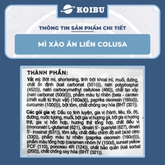 COLUSA - Mì xào ăn liền Colusa, Mì xào Colusa, Mì xào ăn liền Miliket, Mì xào cao cấp Colusa - 85g/gói - 00619