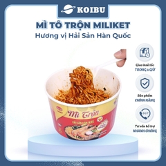 COLUSA - Mì tô trộn Miliket hương vị Hải sản Hàn Quốc, Mì trộn Miliket Hải sản Hàn Quốc, Mì Miliket - 105g/tô - 00565