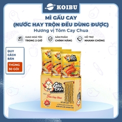 ASIAFOODS - Mì Gấu Cay hương vị Tôm cay chua, Mì Gấu Cay tôm chua cay, Mì Gấu Đỏ tôm chua cay sợi dẹt - 82g/gói - 00847