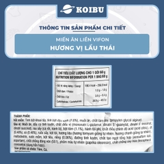 VIFON - Miến ăn liền Vifon vị Lẩu thái, Miến ăn liền Vifon, Miến Vifon gói ăn liền - 60g/gói - 00181