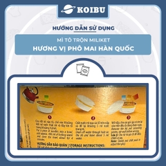 COLUSA - Mì tô trộn Miliket hương vị Phô mai Hàn Quốc, Mì trộn Miliket Phô mai Hàn Quốc, Mì Miliket - 105g/tô - 00566