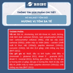 COLUSA - Mì Miliket Tôm Đỏ gói vị Tôm sa tế, Mì tôm sa tế Tôm Đỏ Miliket, Mì giấy Miliket Colusa - 80g/gói - 00093