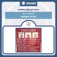 COLUSA - Mì ly Miliket hương vị Bò, Mì Miliket ly Bò, Mì bò ly Miliket, Miliket mì ly bò - 65g/ly - 00117