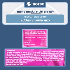 VIFON - Miến ăn liền Vifon vị Sườn heo, Miến ăn liền Vifon, Miến Vifon gói ăn liền - 58g/gói - 00182