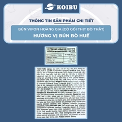 VIFON - Bún Hoàng Gia hương vị Bún Bò Huế (có thịt thật) - Bún Bò Huế ăn liền, Bún Bò Huế Hoàng Gia - 120g/gói - 00147