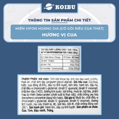 VIFON - Miến Hoàng Gia hương vị Cua (có gói riêu cua thật), Miến cua Hoàng Gia, Miến cua Vifon - 105g/gói - 00184