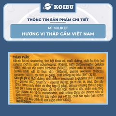 COLUSA - Mì Miliket hương vị Mì thập cẩm Việt Nam, Mì thập cẩm Miliket, Mì Miliket thập cẩm Việt Nam - 85g/gói - 00620