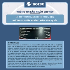 AFOTECH - Mì TÔ trộn Cung Đình Kool hương vị BBQ sườn nướng kiểu Hàn Quốc - Tô Cung Đình Kool BQQ sườn nướng kiểu Hàn Quốc - Cung Đình Kool Tô Mì ăn liền Micoem - 105g/tô - 00322