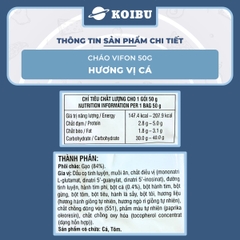 VIFON - Cháo Vifon 50g hương vị Cá, Vifon Cháo cá Vifon Cháo ăn liền Vifon, Cháo Vifon gói nhỏ - 50g/gói - 00150