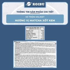 COLUSA - Mì trộn Miliket Matcha xốt kem, Mì gói Miliket trộn Matcha sốt kem, Mì trộn Colusa Trà xanh - 117g/gói - 00080