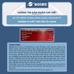 AFOTECH - Mì TÔ trộn Cung Đình Kool Spaghetti hương vị xốt cà chua bò bằm - Tô Cung Đình Kool spaghetti xốt bò bằm - Cung Đình Kool Tô Mì ăn liền Micoem - 105g/tô - 00320