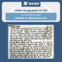 COLUSA - Mì giấy Miliket Hai Tôm gói vị Tôm chua cay, Mì tôm hiệu Hai Tôm Miliket hiệu 2 Tôm Colusa - 70g/gói - 00097