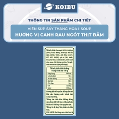 NFC - Viên súp sấy thăng hoa I-Soup hương vị Canh rau ngót thịt bằm, Canh rau ngót thịt bằm I Soup - 54g/lốc - 00727