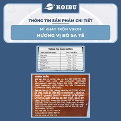 VIFON - Mì khay trộn Vifon hương vị Bò sa tế (có gói xốt Bò sa tế), Mì xào bò sa tế Vifon khay - 90g/khay - 00241