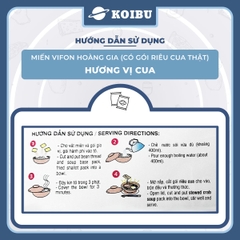 VIFON - Miến Hoàng Gia hương vị Cua (có gói riêu cua thật), Miến cua Hoàng Gia, Miến cua Vifon - 105g/gói - 00184