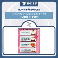 VIFON - Cháo Vifon 70g hương vị Sườn (có gói thịt sườn thật), Cháo sườn Vifon Cháo thịt sườn Vifon - 70g/gói - 00156