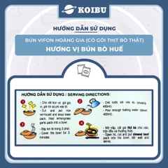 VIFON - Bún Hoàng Gia hương vị Bún Bò Huế (có thịt thật) - Bún Bò Huế ăn liền, Bún Bò Huế Hoàng Gia - 120g/gói - 00147