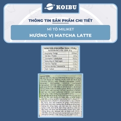 COLUSA - Mì trộn Miliket Matcha xốt kem, Mì gói Miliket trộn Matcha sốt kem, Mì trộn Colusa Trà xanh - 90g/tô - 00036