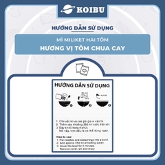 COLUSA - Mì giấy Miliket Hai Tôm gói vị Tôm chua cay, Mì tôm hiệu Hai Tôm Miliket hiệu 2 Tôm Colusa - 70g/gói - 00097
