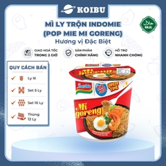 INDOFOOD - Mì trộn Ly Indomie đặc biệt, Mì xào khô Indomie ly đặc biệt, Mì ly Indomie Pop Mie Mi Goreng - 80g/ly - 00474