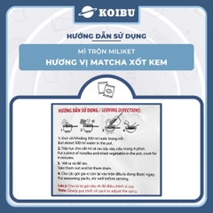 COLUSA - Mì trộn Miliket Matcha xốt kem, Mì gói Miliket trộn Matcha sốt kem, Mì trộn Colusa Trà xanh - 117g/gói - 00080